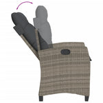 5 részes szürke polyrattan kerti étkezőgarnitúra párnával 6