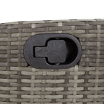 5 részes szürke polyrattan kerti étkezőgarnitúra párnával 8