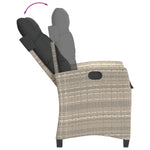9részes világosszürke polyrattan kerti étkezőgarnitúra párnával 5