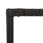 7 részes fekete polyrattan kerti étkezőgarnitúra párnával 8