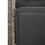 7 részes szürke polyrattan kerti étkezőgarnitúra párnával 6