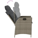 5 részes szürke polyrattan kerti étkezőgarnitúra párnával 4