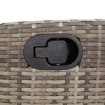 5 részes szürke polyrattan kerti étkezőgarnitúra párnával 5
