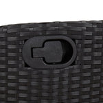 5 részes fekete polyrattan kerti étkezőgarnitúra párnákkal 9