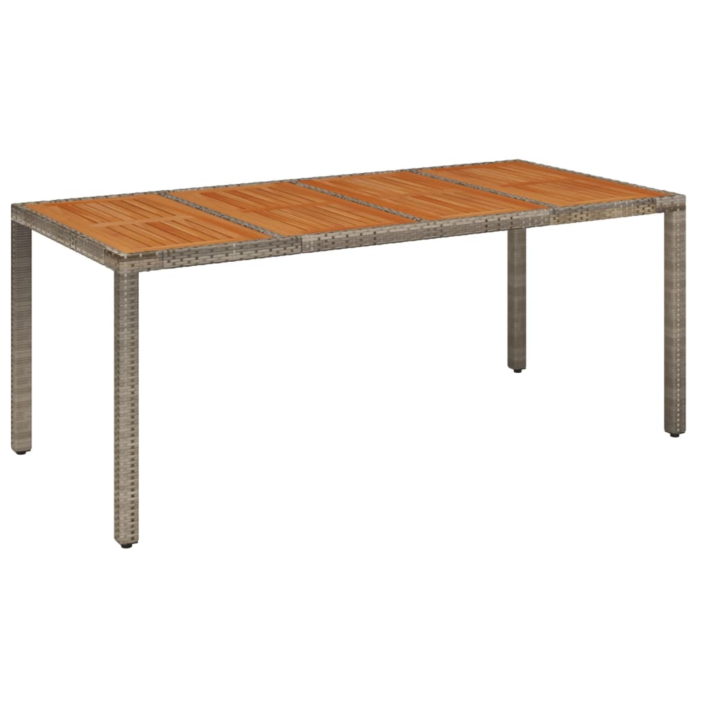 7 részes szürke polyrattan kerti étkezőgarnitúra párnával 7