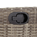 7 részes szürke polyrattan kerti étkezőgarnitúra párnával 6