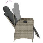 9 részes szürke polyrattan kerti étkezőgarnitúra párnával 7