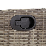9 részes szürke polyrattan kerti étkezőgarnitúra párnával 9