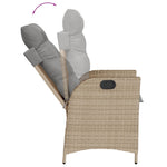 9 részes bézs polyrattan kerti étkezőgarnitúra párnákkal 4