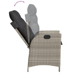 9részes világosszürke polyrattan kerti étkezőgarnitúra párnával 4