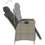 7 részes szürke polyrattan kerti étkezőgarnitúra párnával 5