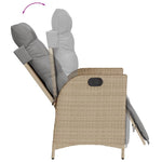 5 részes vegyes bézs polyrattan kerti étkezőgarnitúra párnákkal 5