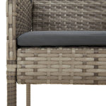 9 részes szürke polyrattan kerti étkezőgarnitúra párnával 5