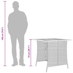 6 részes bézs polyrattan kerti ülőgarnitúra párnákkal L-alakú 11