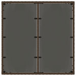 Barna polyrattan üveglapos kerti asztal 90 x 90 x 75 cm 7