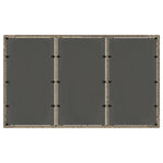 Szürke polyrattan üveglapos kerti asztal 150 x 90 x 75 cm 7