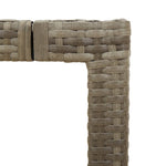 Szürke polyrattan üveglapos kerti asztal 150 x 90 x 75 cm 9