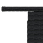 Fekete polyrattan üveglapos kerti asztal 100 x 55 x 73 cm 11