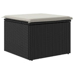 Fekete polyrattan kerti szék párnával 55 x 55 x 37 cm 6
