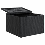 Fekete polyrattan kerti szék párnával 55 x 55 x 37 cm 7
