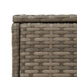Szürke polyrattan kerti kisasztal üveg lappal 58 x 27,5 x 55 cm 9