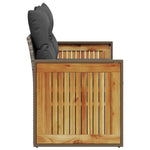 2 személyes szürke polyrattan kerti kanapé párnával 5