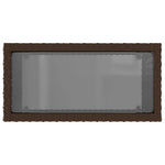 Barna polyrattan kerti kisasztal üveg lappal 58 x 27,5 x 55 cm 8