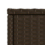 Barna polyrattan kerti kisasztal üveg lappal 58 x 27,5 x 55 cm 9