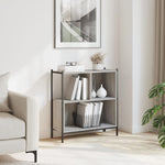 Szürke sonoma színű szerelt fa könyvespolc 72 x 28 x 77,5 cm 3