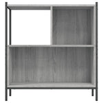 Szürke sonoma színű szerelt fa könyvespolc 72 x 28 x 77,5 cm 5