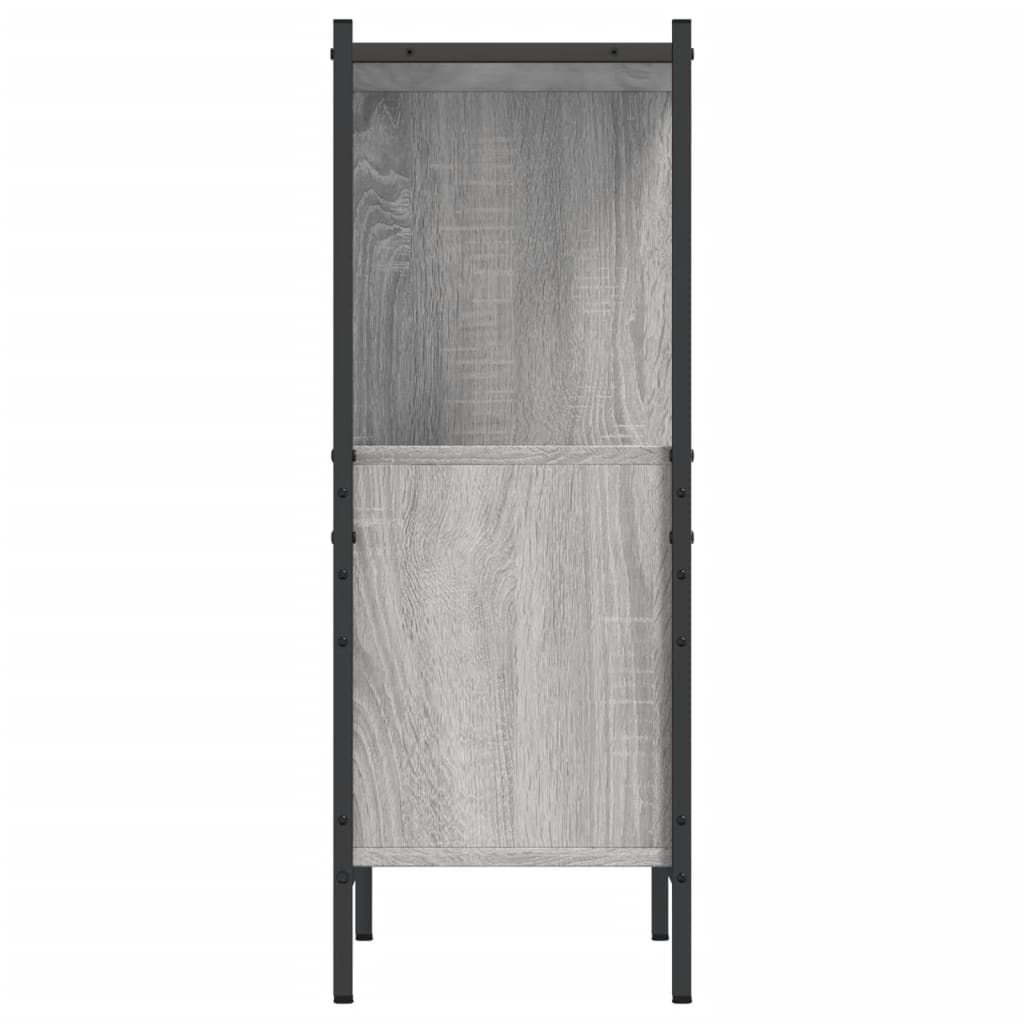 Szürke sonoma színű szerelt fa könyvespolc 72 x 28 x 77,5 cm 6