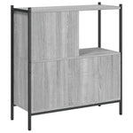 Szürke sonoma színű szerelt fa könyvespolc 72 x 28 x 77,5 cm 7