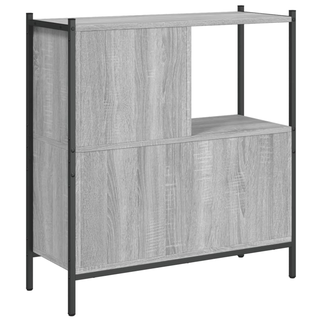 Szürke sonoma színű szerelt fa könyvespolc 72 x 28 x 77,5 cm 7