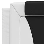 Fehér és fekete műbőr ágykeret Viana matrac nélkül 100x200 cm 9