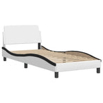 Fehér és fekete ágykeret Viana LED-ekkel matrac nélkül 80 x 200 cm 8