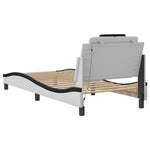 Fehér és fekete ágykeret Viana LED-ekkel matrac nélkül 80 x 200 cm 10