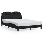 Fekete ágykeret Viana LED-ekkel matrac nélkül 140 x 190 cm 5