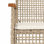 5 részes bézs polyrattan kerti étkezőgarnitúra párnákkal 5