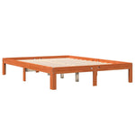 Viaszbarna tömör fenyőfa ágy matrac nélkül 120 x 190 cm 6