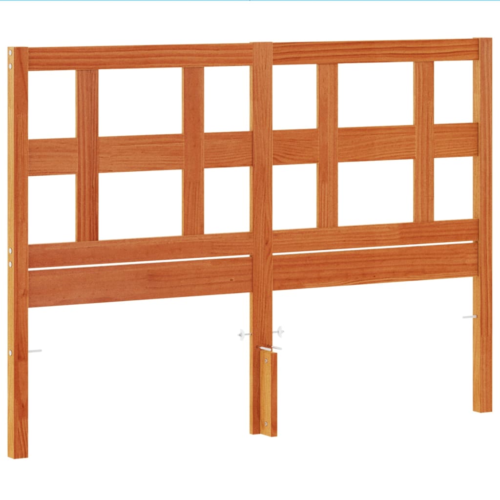 Viaszbarna tömör fenyőfa fejtámla 135 cm 2
