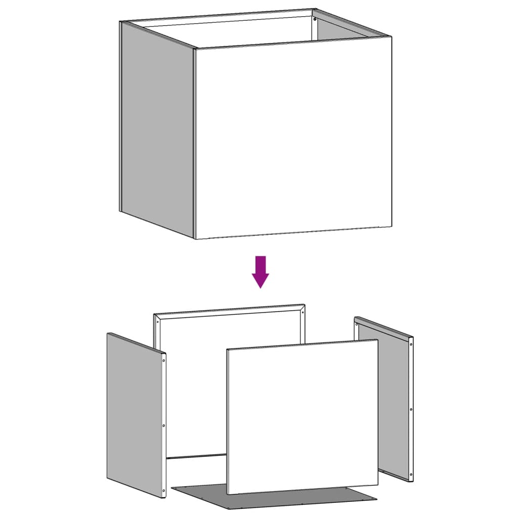 Ezüstszínű rozsdamentes acél növénytartó 32x30x29 cm 8