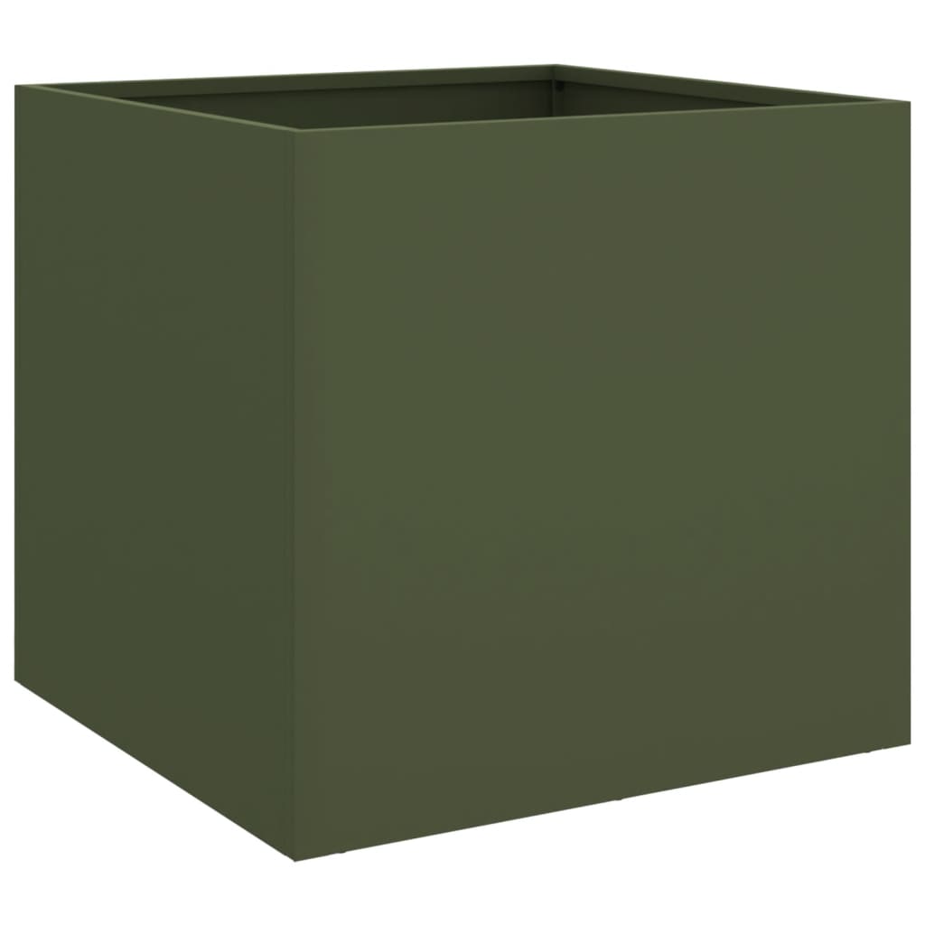 Olívazöld acél növénytartó 42 x 40 x 39 cm 2