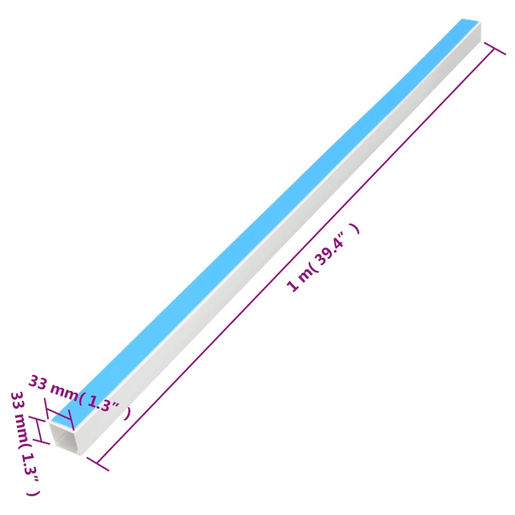Öntapadós PVC kábelcsatorna 33 x 33 mm 30 m 8
