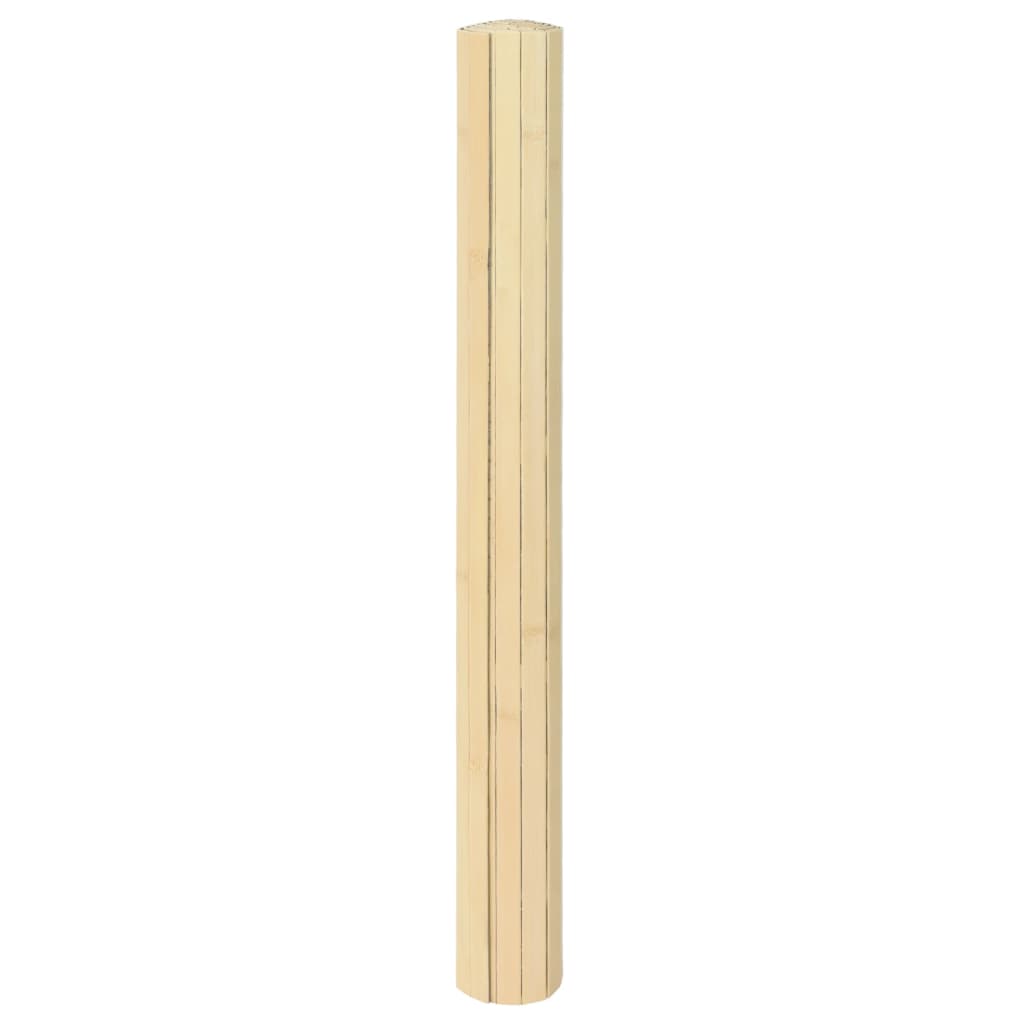 Négyszögletű világos természetes bambusz szőnyeg 60 x 100 cm 3