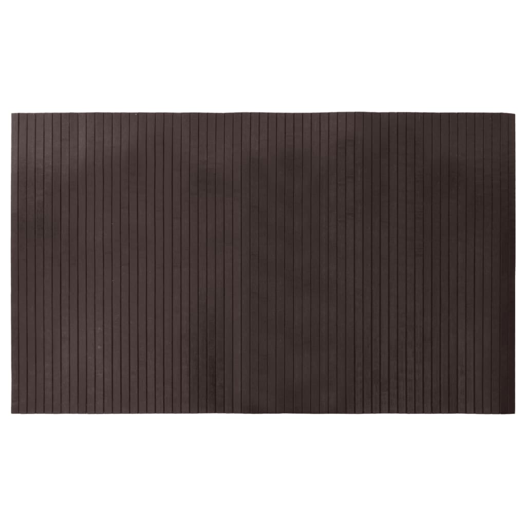 Négyszögletű sötétbarna bambusz szőnyeg 60 x 100 cm 2