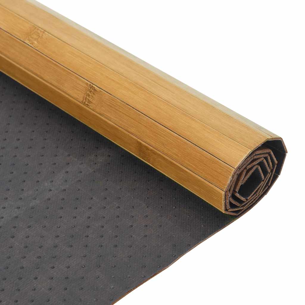 Négyszögletű természetes bambusz szőnyeg 70 x 200 cm 5