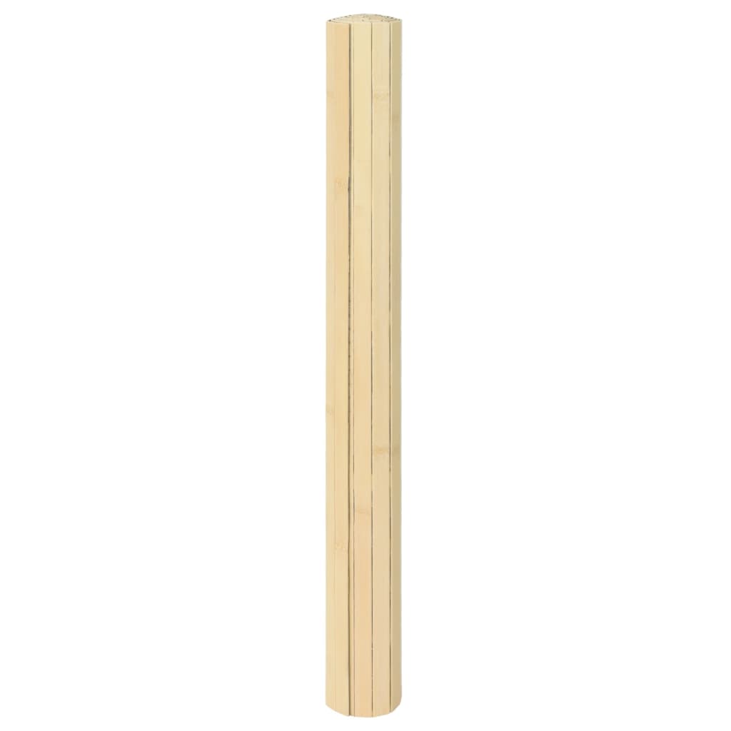 Négyszögletű világos természetes bambusz szőnyeg 70 x 200 cm 3