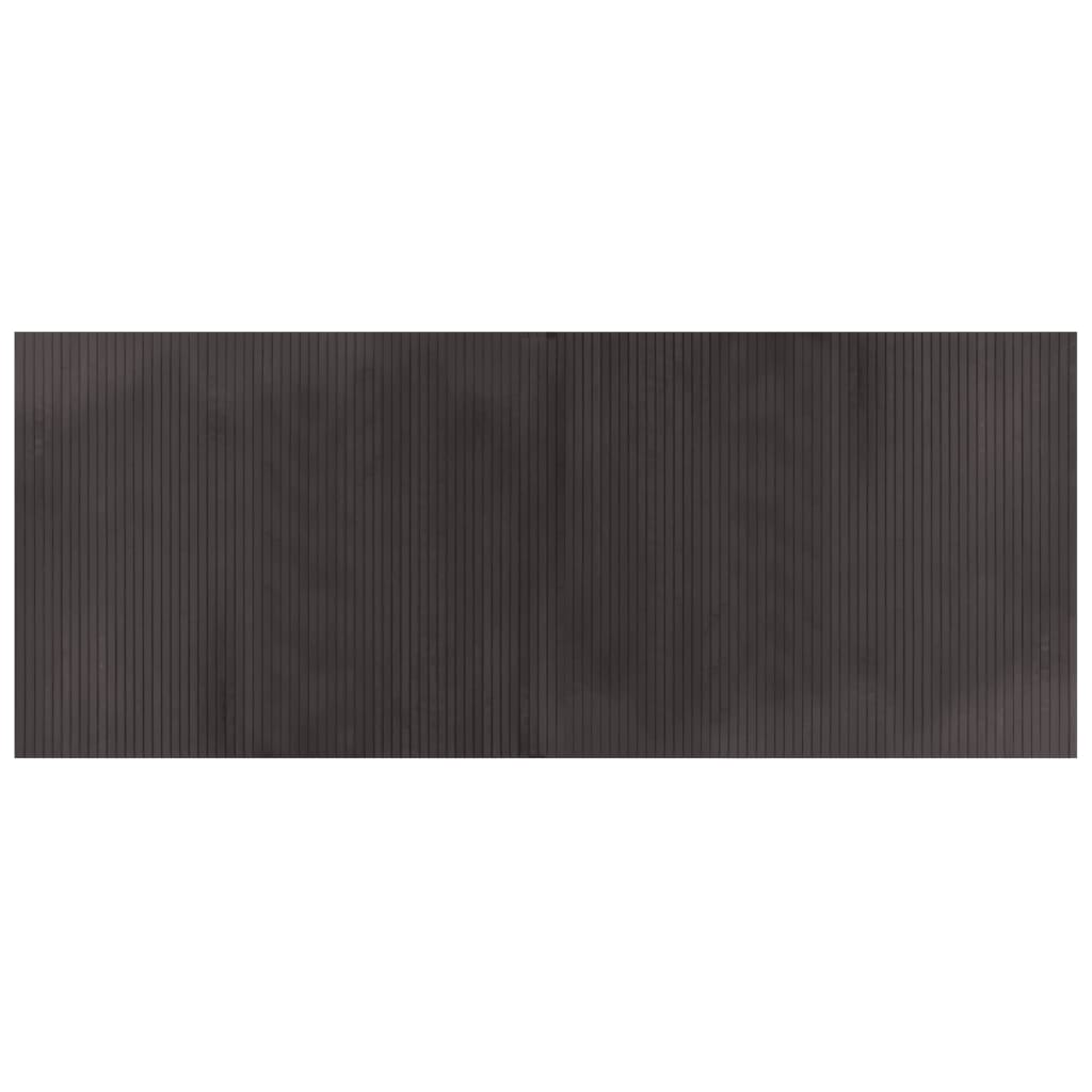 Négyszögletű sötétbarna bambusz szőnyeg 80 x 200 cm 2