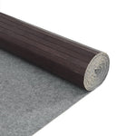 Négyszögletű sötétbarna bambusz szőnyeg 80 x 200 cm 5