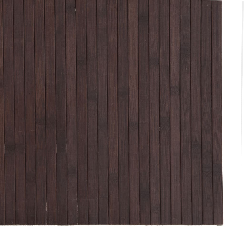 Négyszögletű sötétbarna bambusz szőnyeg 80 x 200 cm 6
